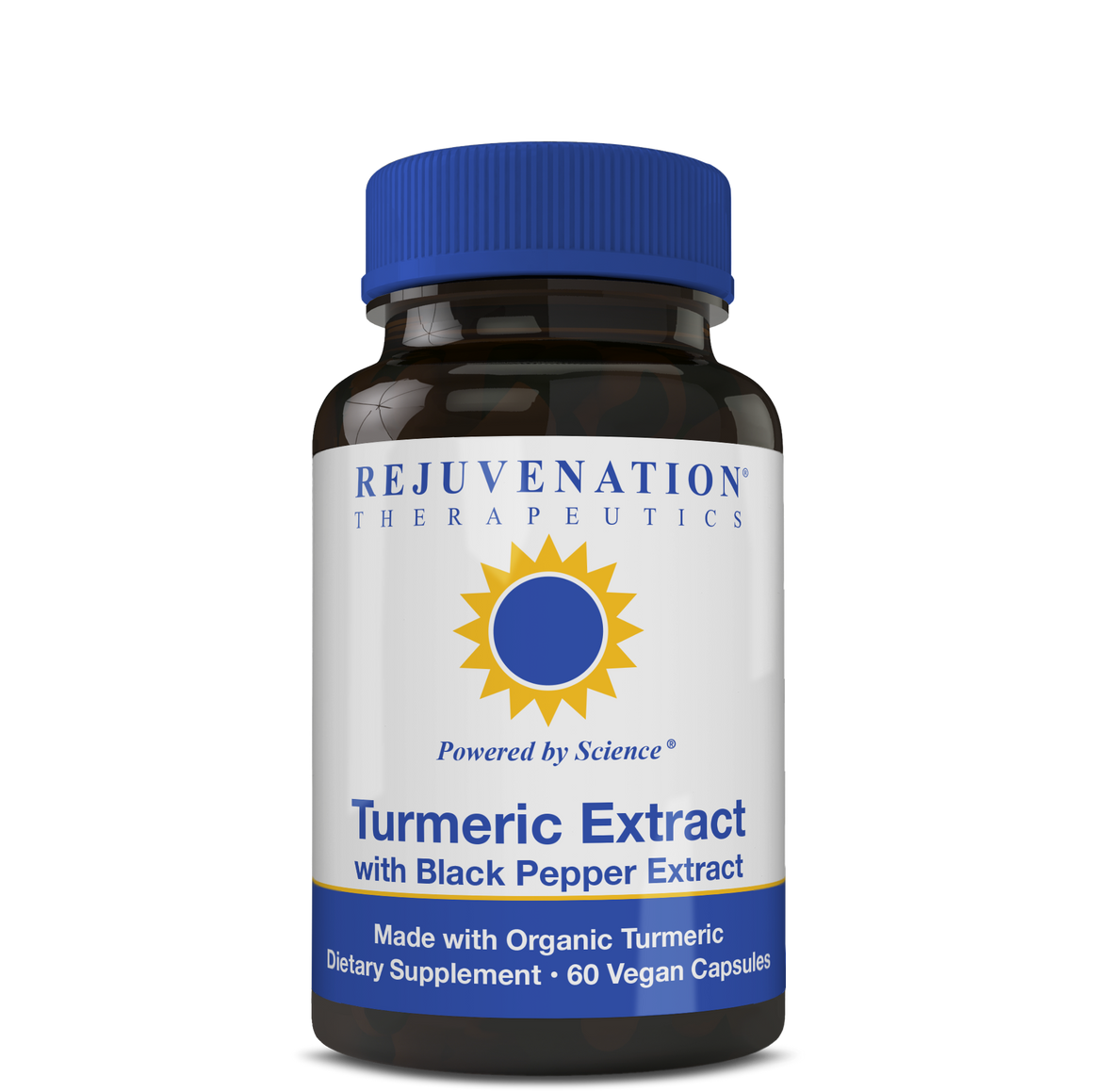 Organic Turmeric Extract with Black Pepper Extract (500 mg, 60 Vegan Capsules) - Inflammation Management, Non-GMO, Gluten-Free