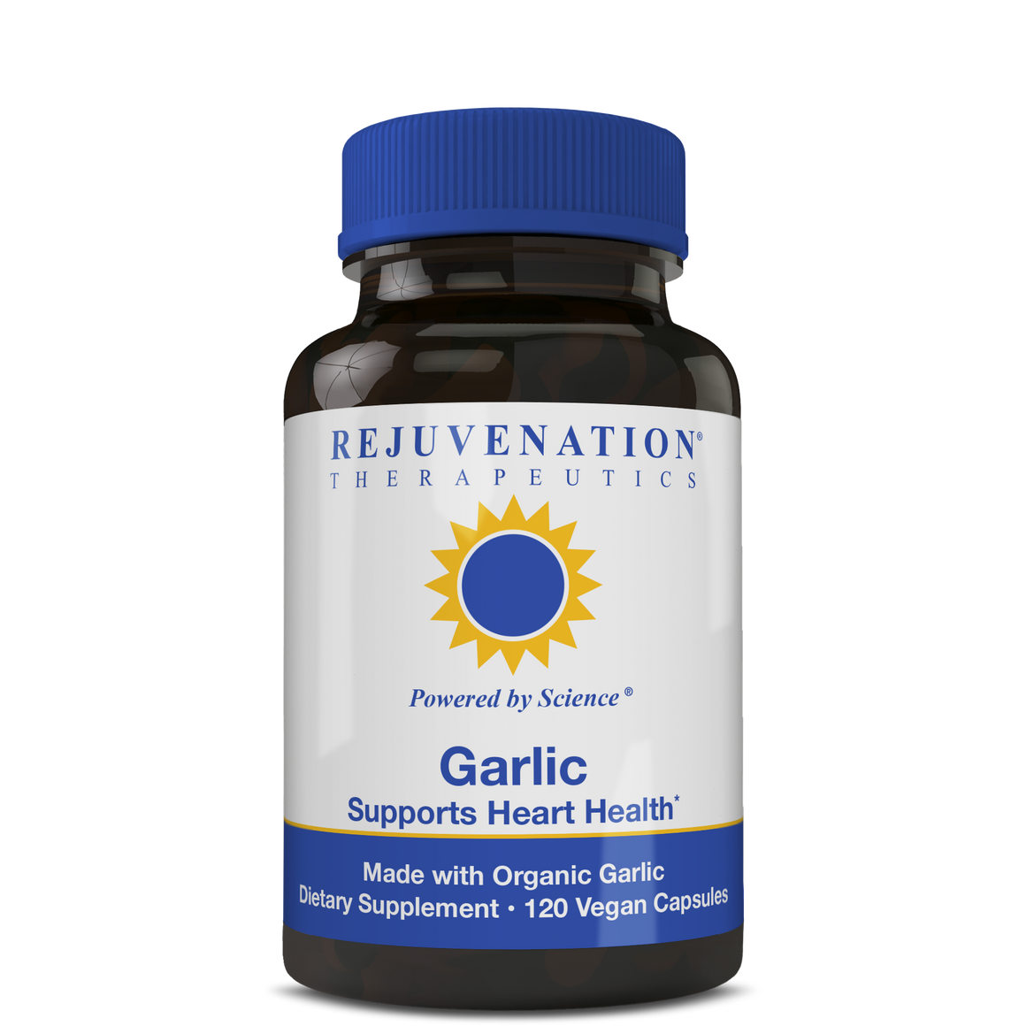 Organic Garlic (500 mg, 120 Vegan Capsules) - Cardiovascular Support & Immune Response, Non-GMO, Gluten-Free