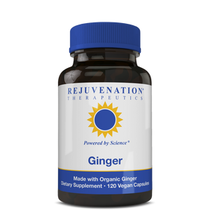 Organic Ginger (500 mg, 120 Vegan Capsules) - Digestion & Intestinal Health, Non-GMO, Gluten-Free